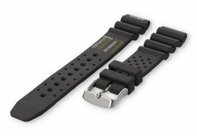 Diver watch band with time table 18mm grey rubber