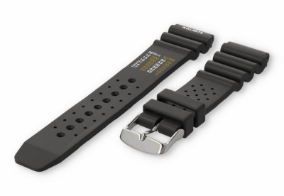 Diver watch band with time table 22mm grey rubber