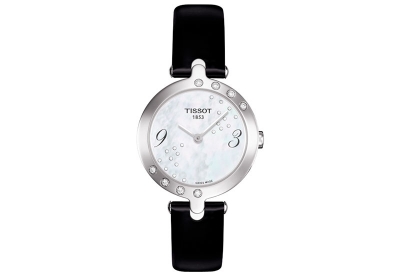 Tissot watch strap T0032096611200 black leather