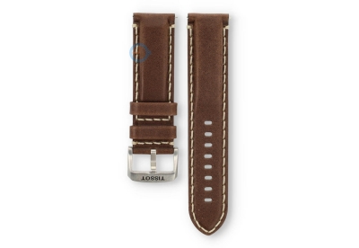 Tissot watch strap T1256171603100 brown leather