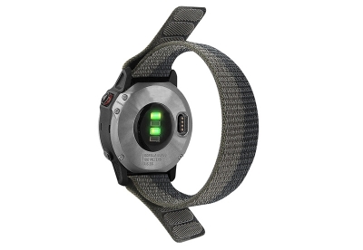Nylon 26mm watch strap with velcro - grey