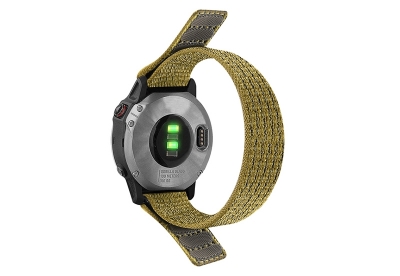 Nylon 26mm watch strap with velcro - Khakigreen