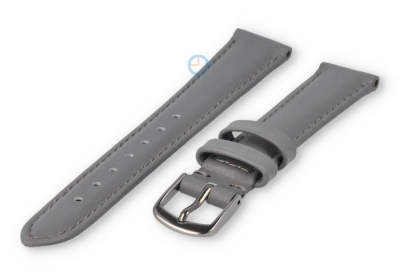 12mm watch strap smooth leather - lightgrey