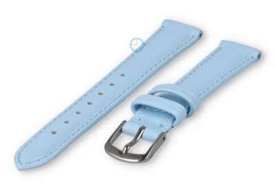 12mm watch strap smooth leather - ice blue
