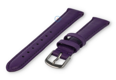 12mm watch strap smooth leather - eggplant