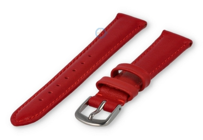 12mm watch strap smooth leather - dark red