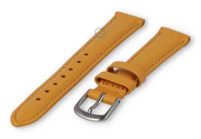 12mm watch strap smooth leather - mustard yellow