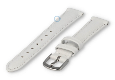 14mm watch strap smooth leather - white