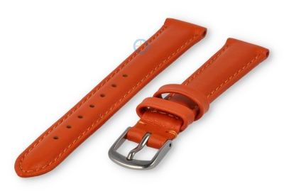 14mm watch strap smooth leather - orange