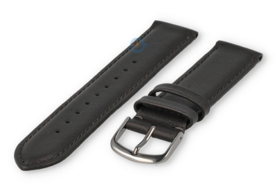 16mm watch strap smooth leather - darkgrey