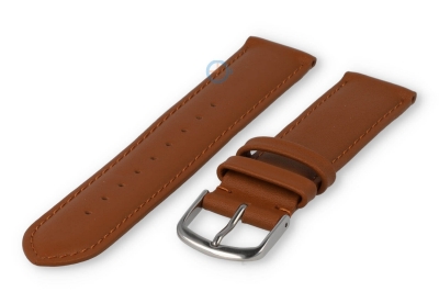 16mm watch strap smooth leather - brown