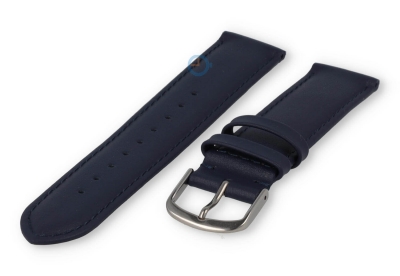16mm watch strap smooth leather - dark blue