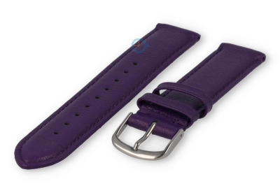 16mm watch strap smooth leather - eggplant