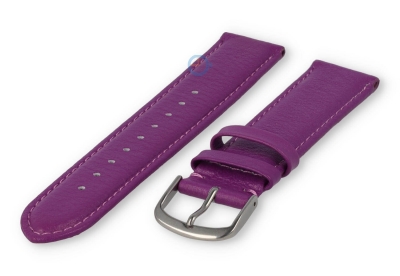 16mm watch strap smooth leather - purple