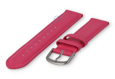 16mm watch strap smooth leather - pink