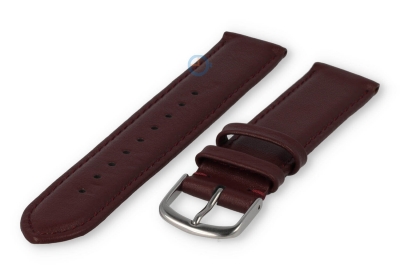 16mm watch strap smooth leather - bordeaux
