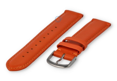 16mm watch strap smooth leather - orange