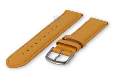 16mm watch strap smooth leather - mustard yellow