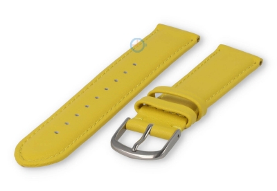 16mm watch strap smooth leather - yellow