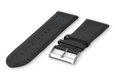 26mm watch strap smooth leather - darkgrey