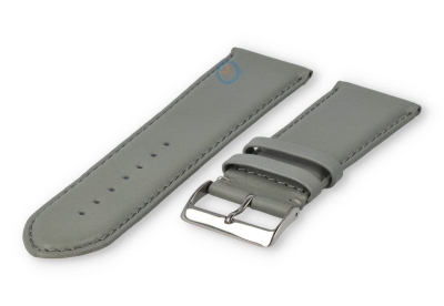 26mm watch strap smooth leather - lightgrey
