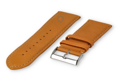 26mm watch strap smooth leather - light brown