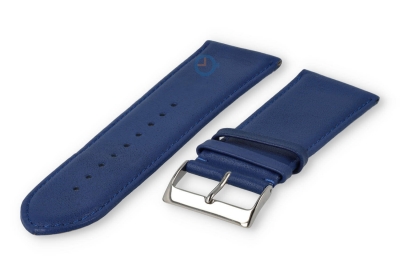 26mm watch strap smooth leather - royal blue