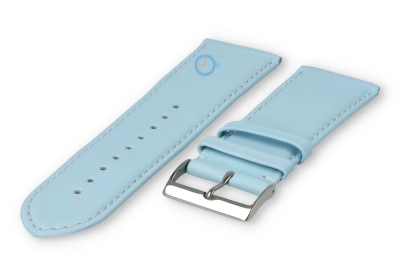 26mm watch strap smooth leather - ice blue