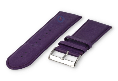 26mm watch strap smooth leather - eggplant