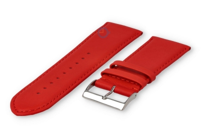 26mm watch strap smooth leather - bright red