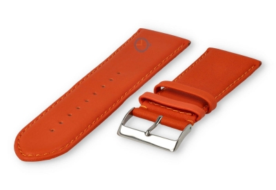 26mm watch strap smooth leather - orange