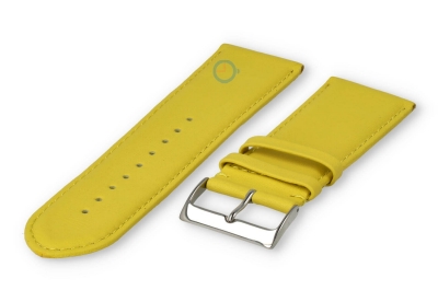 26mm watch strap smooth leather - yellow