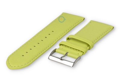 26mm watch strap smooth leather - lime
