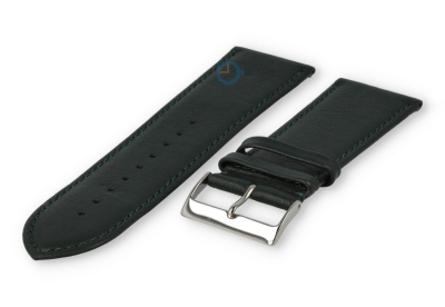 26mm watch strap smooth leather - dark green