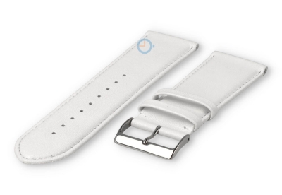 28mm watch strap smooth leather - white