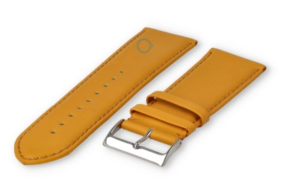 28mm watch strap smooth leather - mustard yellow