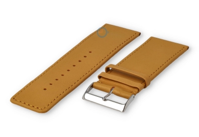 30mm watch strap smooth leather - light brown