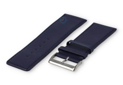 30mm watch strap smooth leather - dark blue