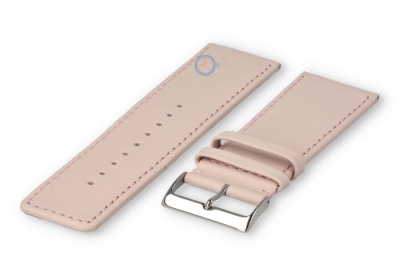 30mm watch strap smooth leather - pastel pink