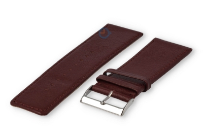 30mm watch strap smooth leather - bordeaux