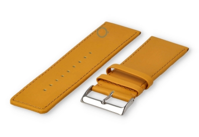 30mm watch strap smooth leather - mustard yellow