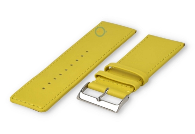 30mm watch strap smooth leather - yellow