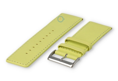 30mm watch strap smooth leather - lime