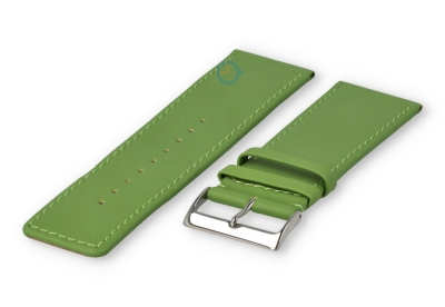 30mm watch strap smooth leather - apple green