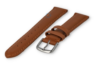 Odd-size leather watch strap - 15mm - cognacbrown
