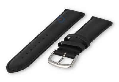 Odd-size leather watch strap - 21mm - black