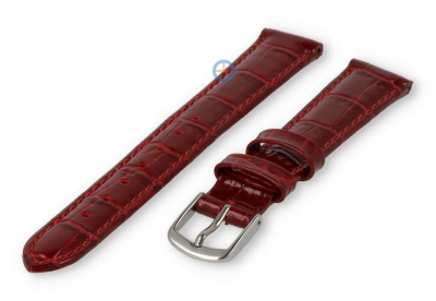 Small leather watch strap - 14mm - bordeaux