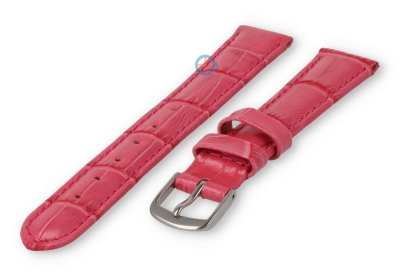 Small leather watch strap - 14mm - raspberry