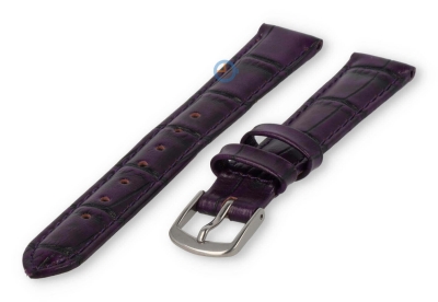 Small leather watch strap - 14mm - eggplant