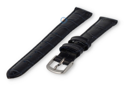 Small leather watch strap - 14mm - dark blue